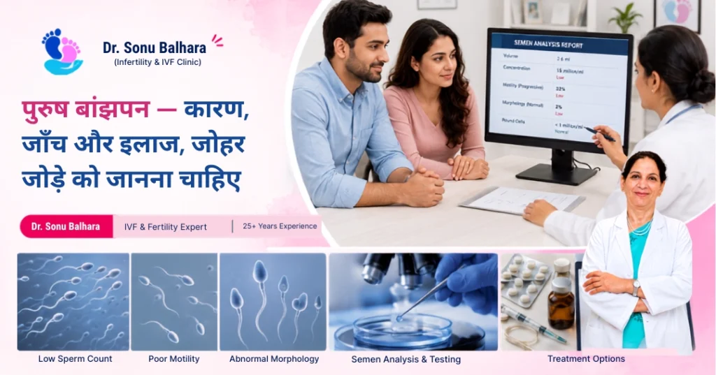 पुरुष बांझपन — कारण, जाँच और इलाज, जो हर जोड़े को जानना चाहिए