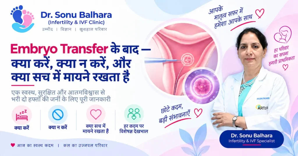 Embryo Transfer के बाद — क्या करें, क्या न करें, और क्या सच में मायने रखता है
